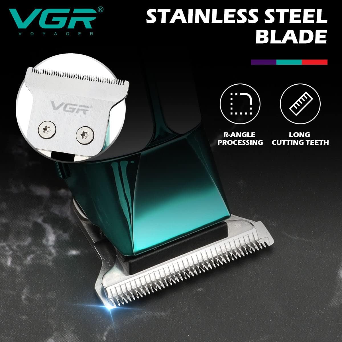 VGR V-958 Hair Trimmer guide combs and accessories